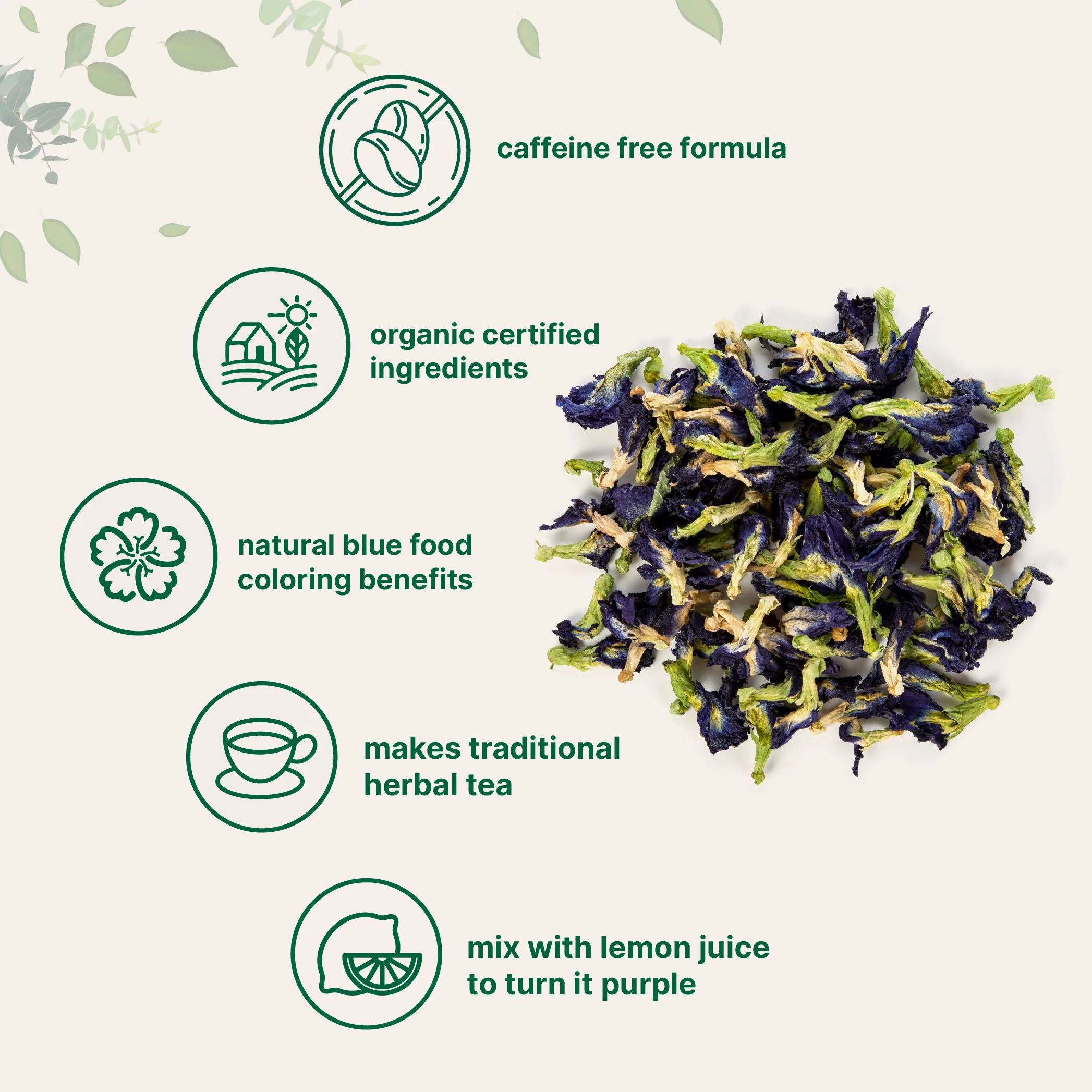 Micro Ingredients Organic Butterfly Pea Flowers, 8oz - Image 3