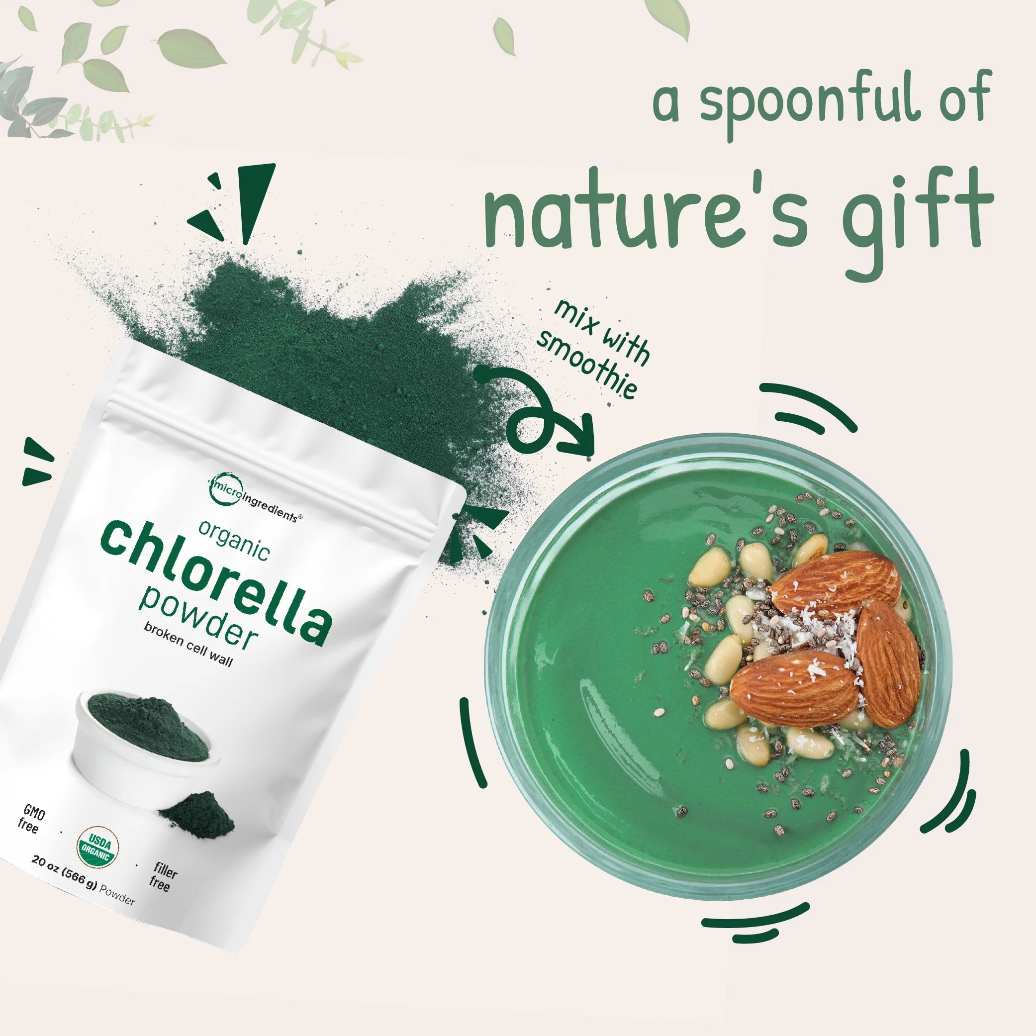 Micro Ingredients Organic Chlorella Powder - Image 7
