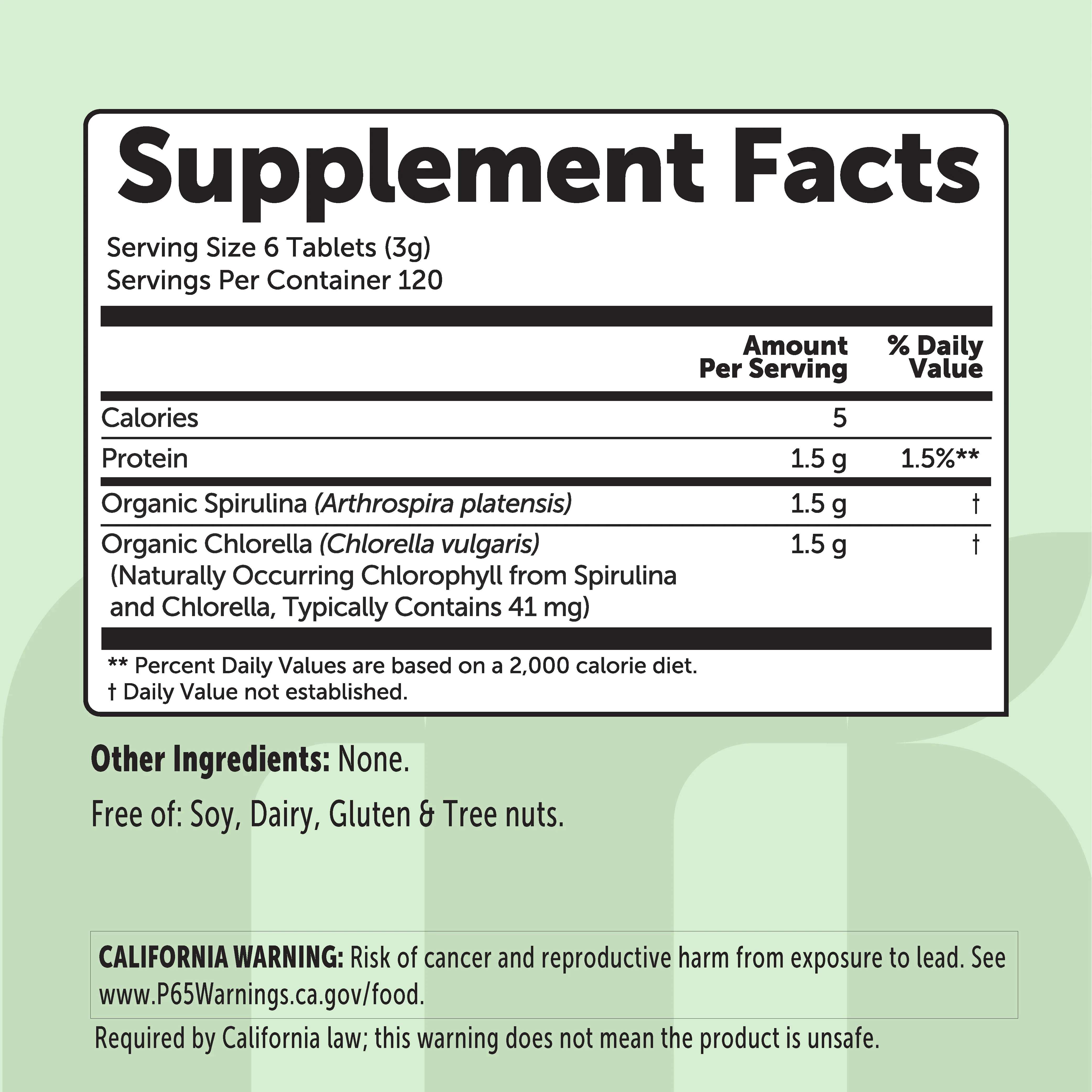 Micro Ingredients Organic Spirulina and Chlorella Tablets - Image 3