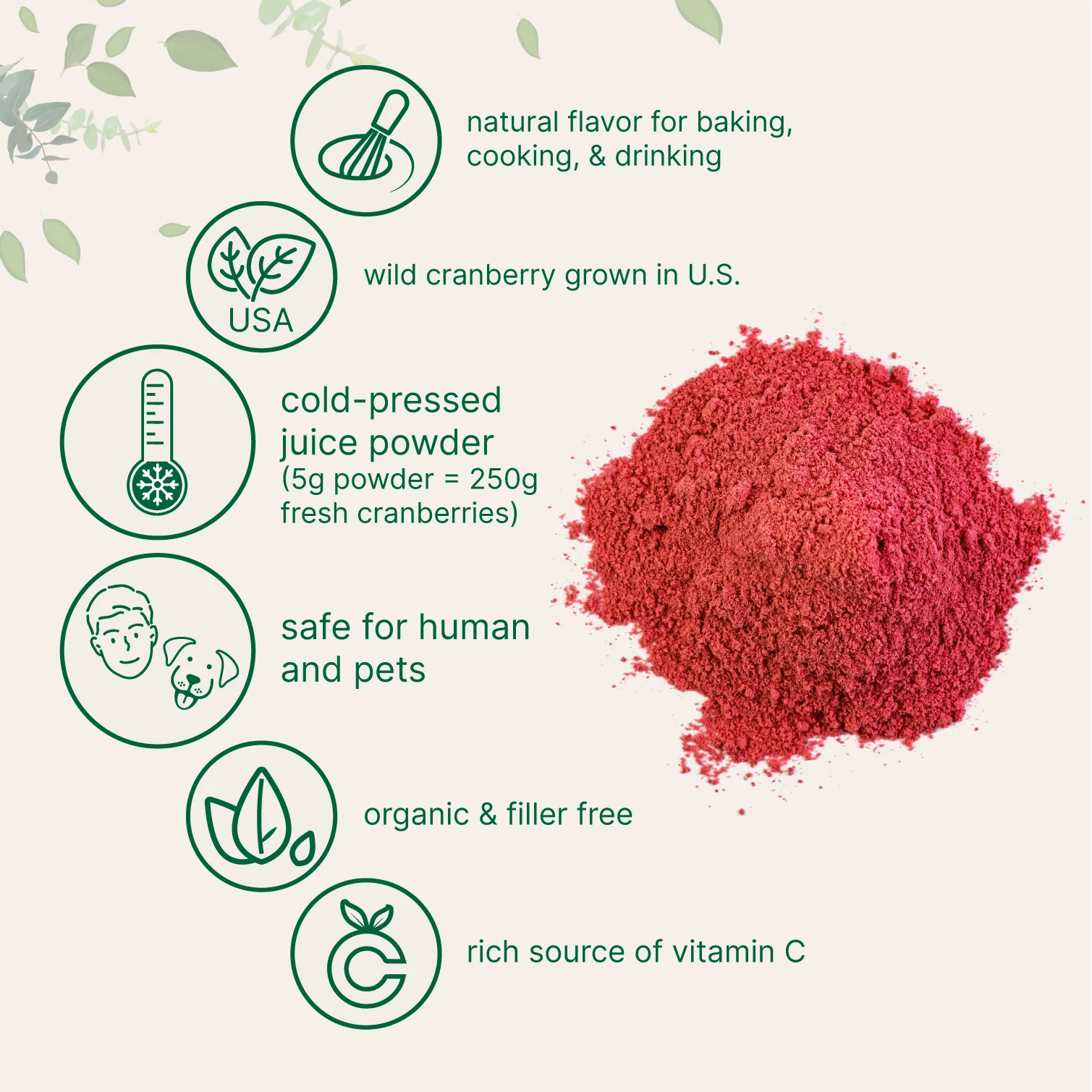 Micro Ingredients Organic Cranberry Juice Powder - Image 4