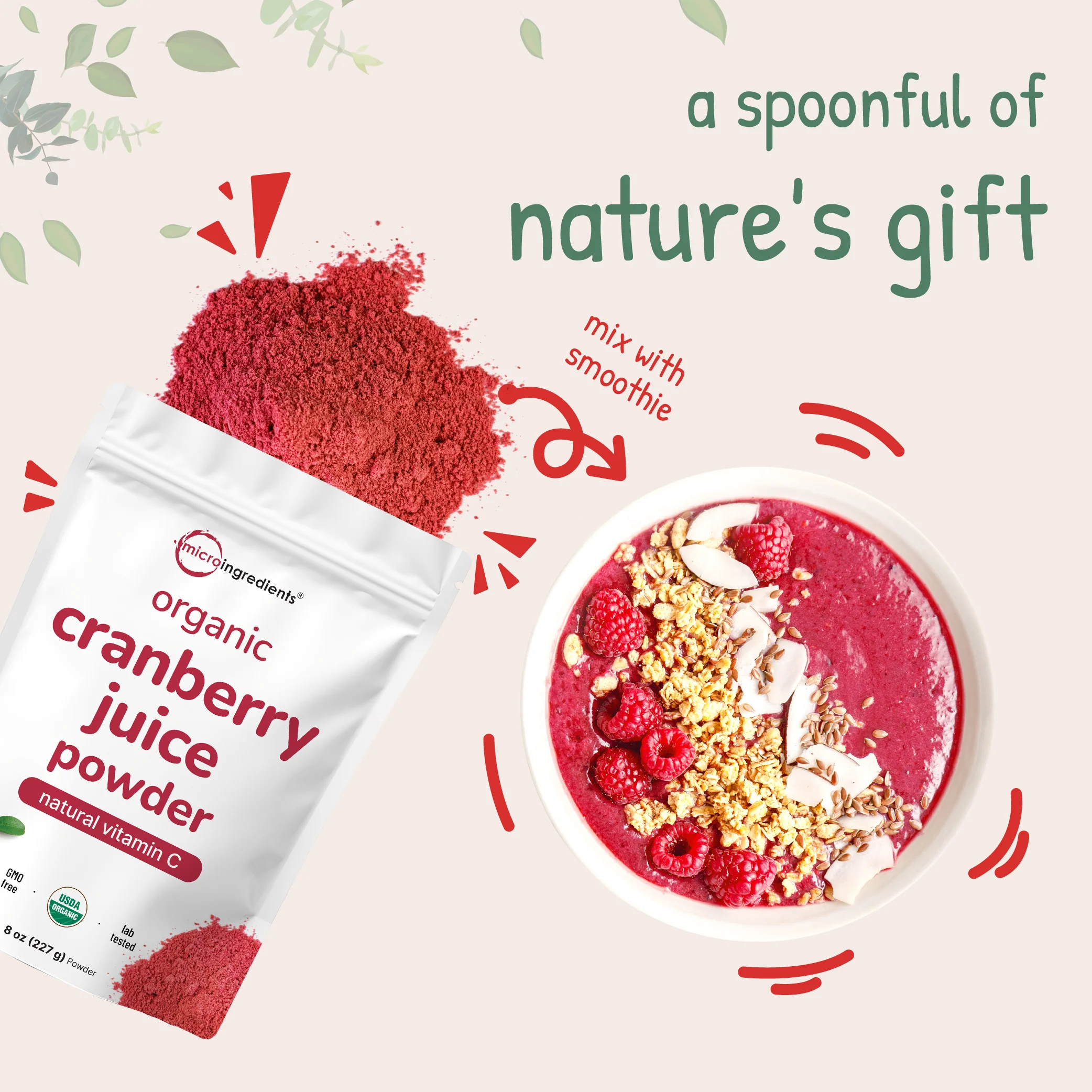 Micro Ingredients Organic Cranberry Juice Powder - Image 7