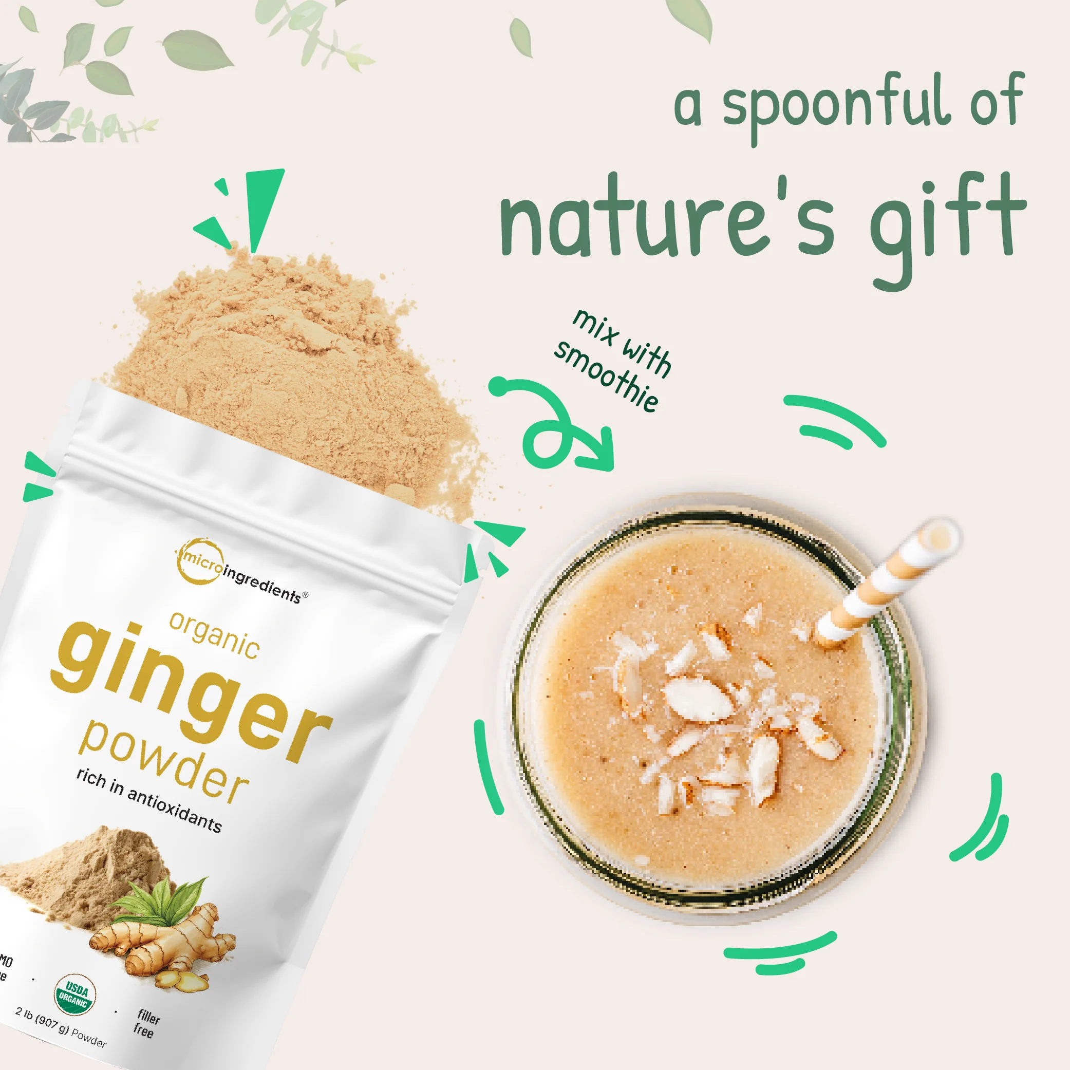 Micro Ingredients Organic Ginger Powder - Image 6