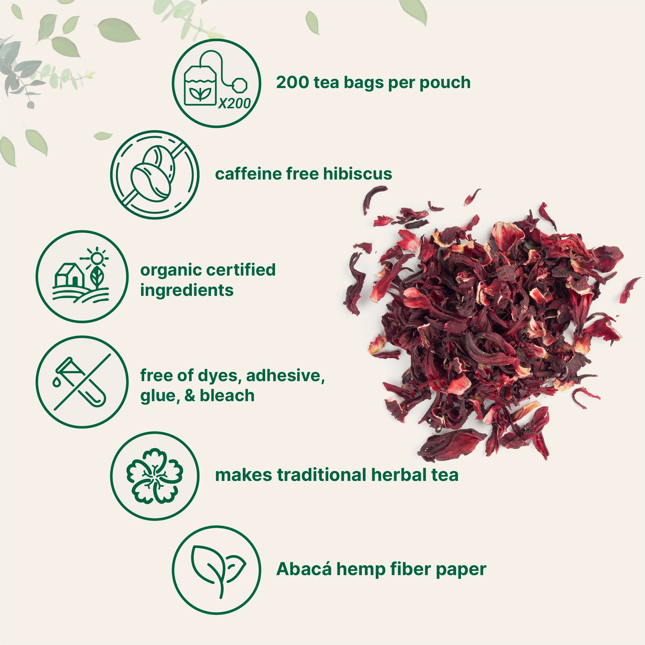 Micro Ingredients Organic Hibiscus Tea, 200 Tea Bags - Image 3
