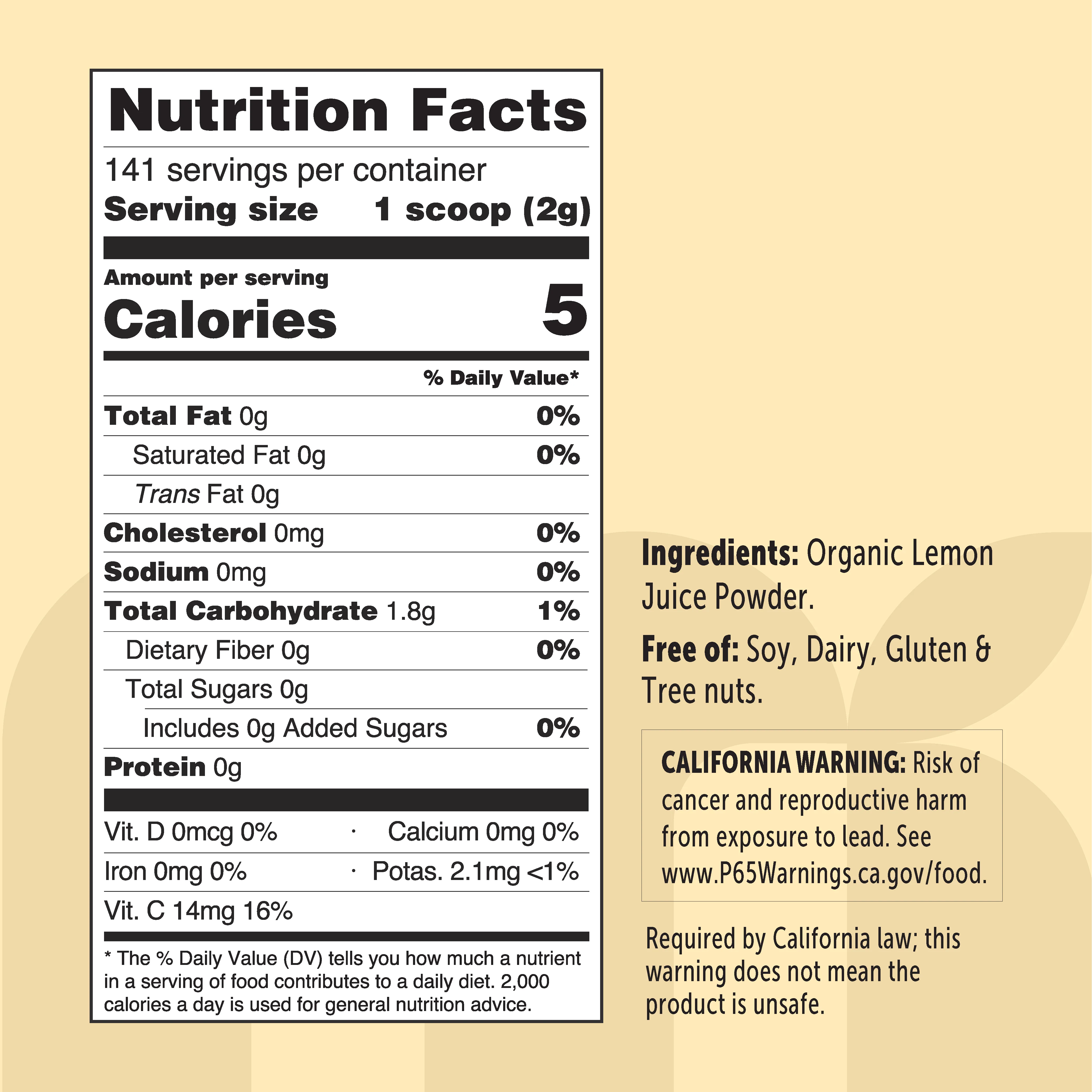 Micro Ingredients Organic Lemon Juice Powder - Image 4