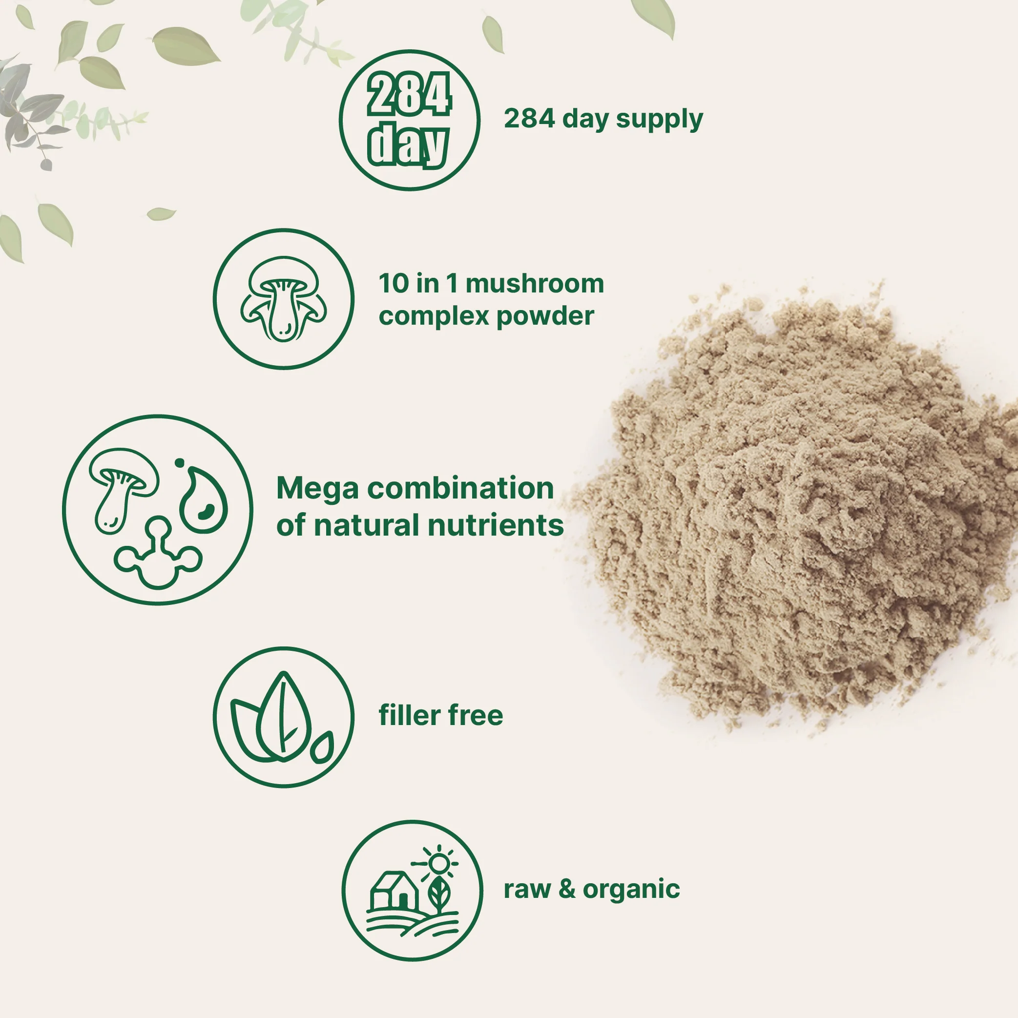 Micro Ingredients Organic Mega 10 mushroom Powder - Image 3