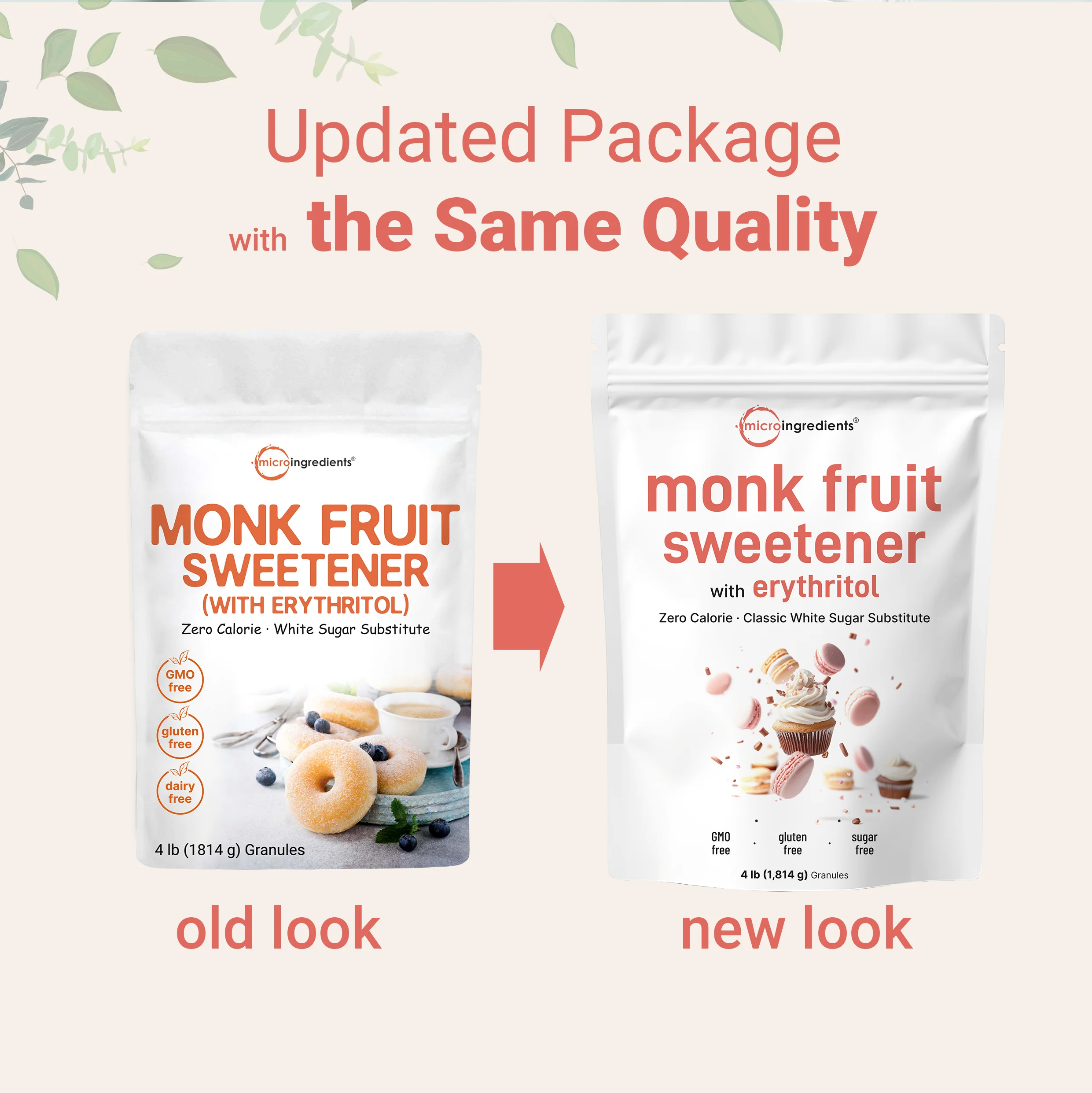 Micro Ingredients Monk Fruit Sweetener Granules, 4lb - Image 3