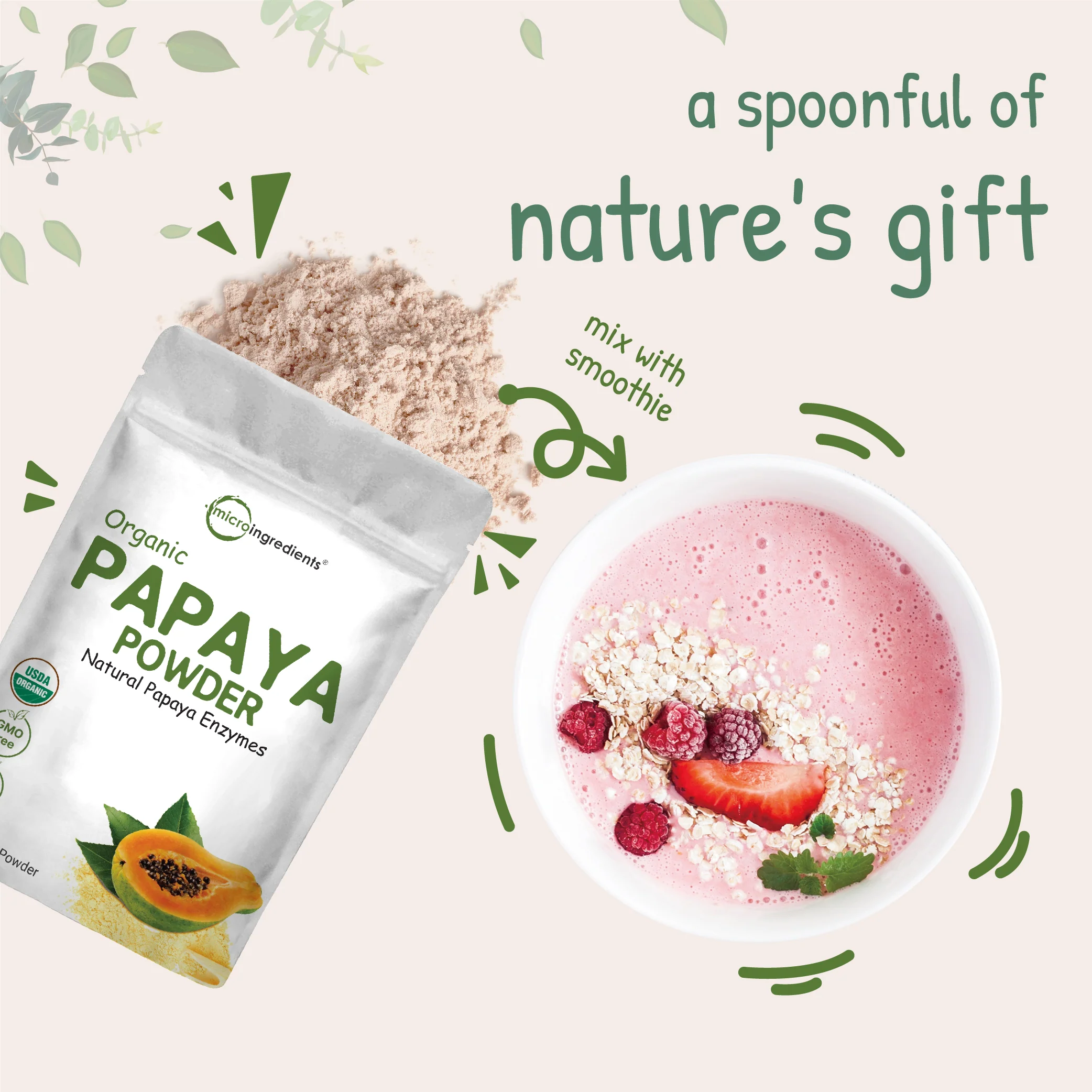 Micro Ingredients Organic Papaya Powder 8 Ounce - Image 5