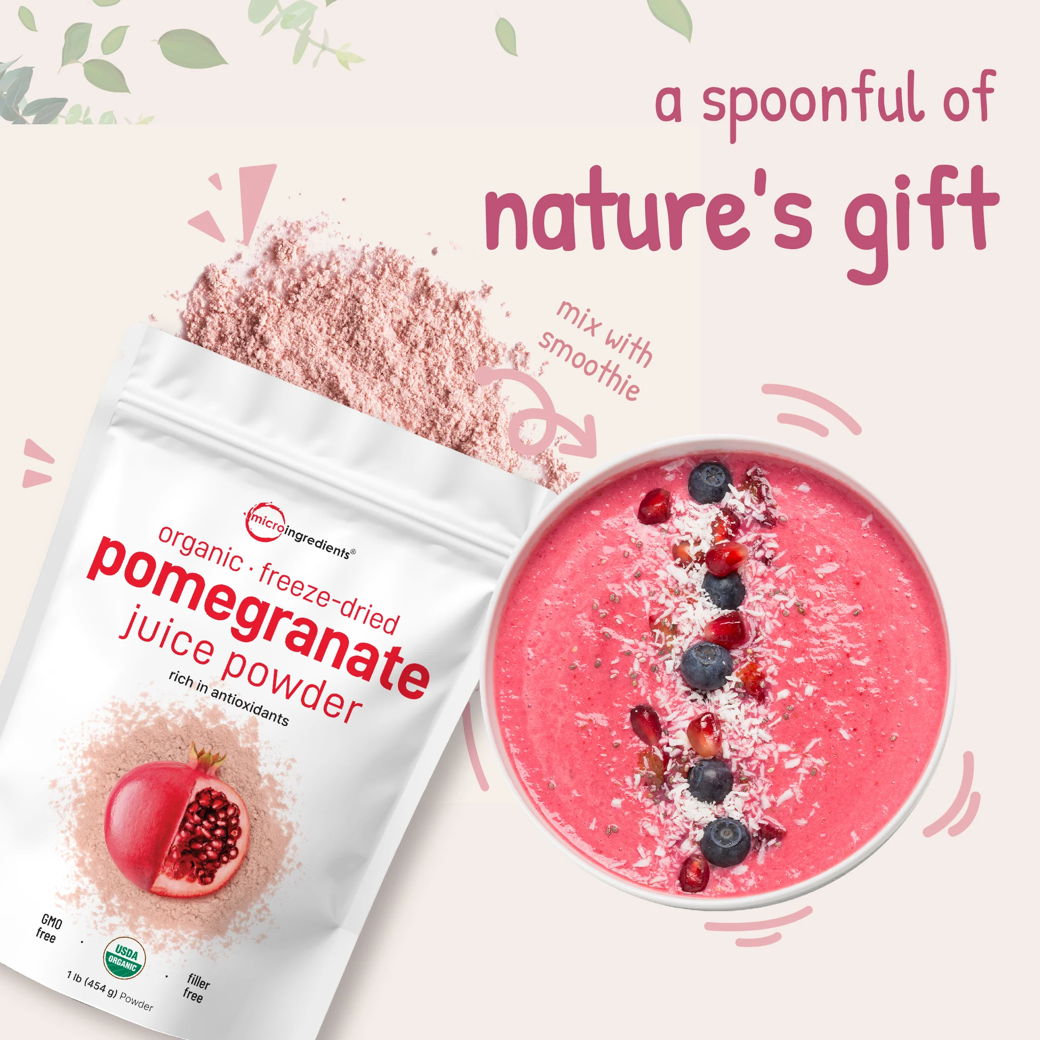 Micro Ingredients Organic Pomegranate Juice Powder - Image 5