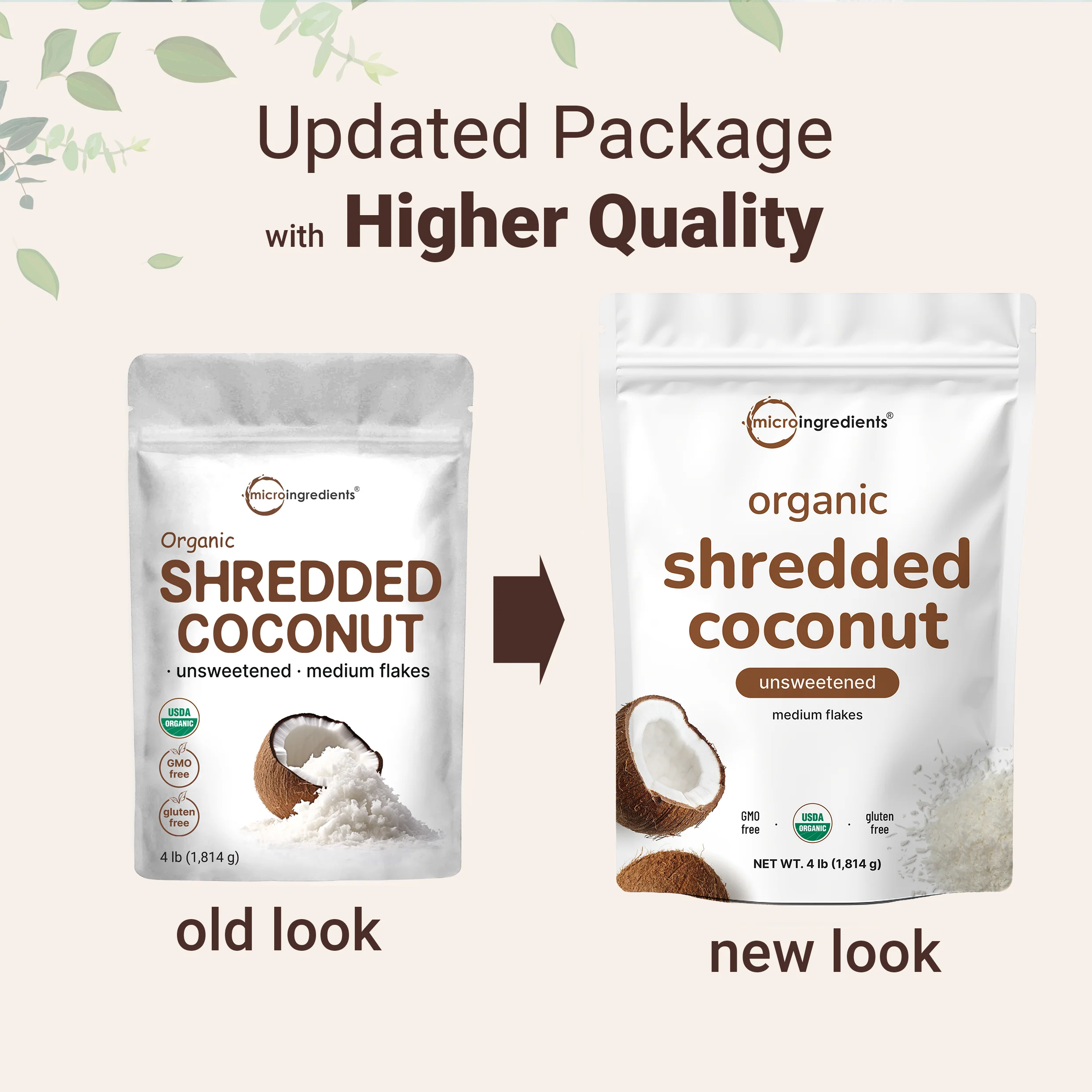 Micro Ingredients Organic Shredded Coconut Flakes, 4lbs - Image 3