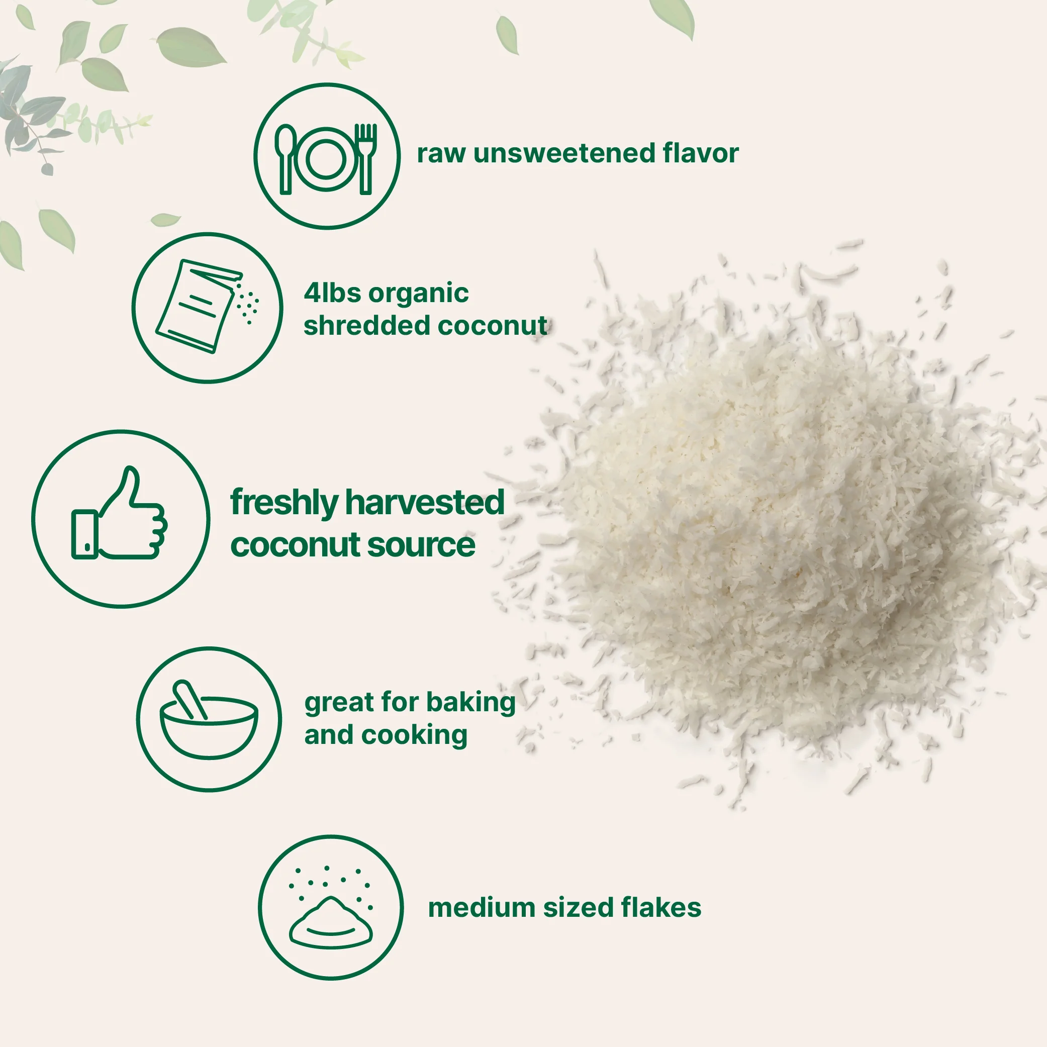 Micro Ingredients Organic Shredded Coconut Flakes, 4lbs - Image 4