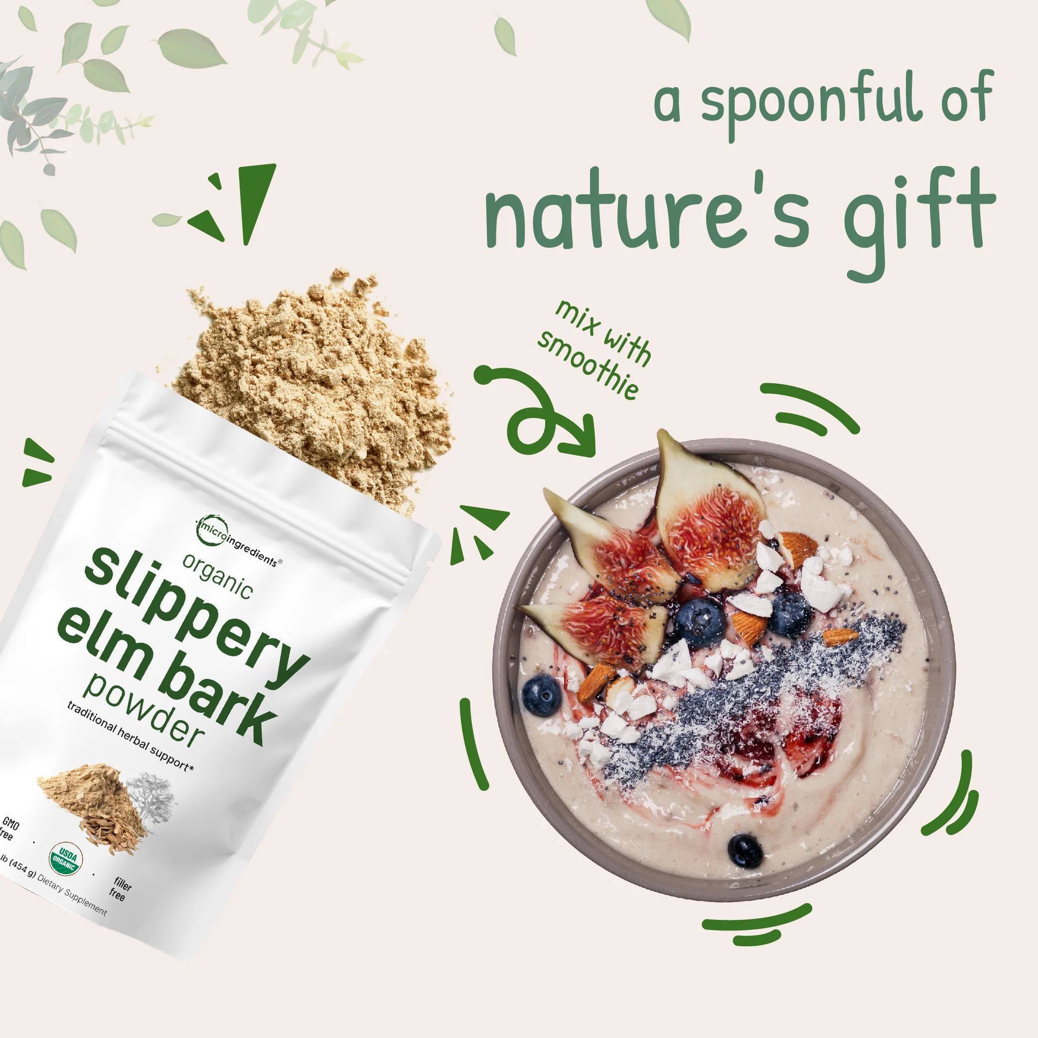 Micro Ingredients Organic Slippery Elm Bark Powder 1lb - Image 6