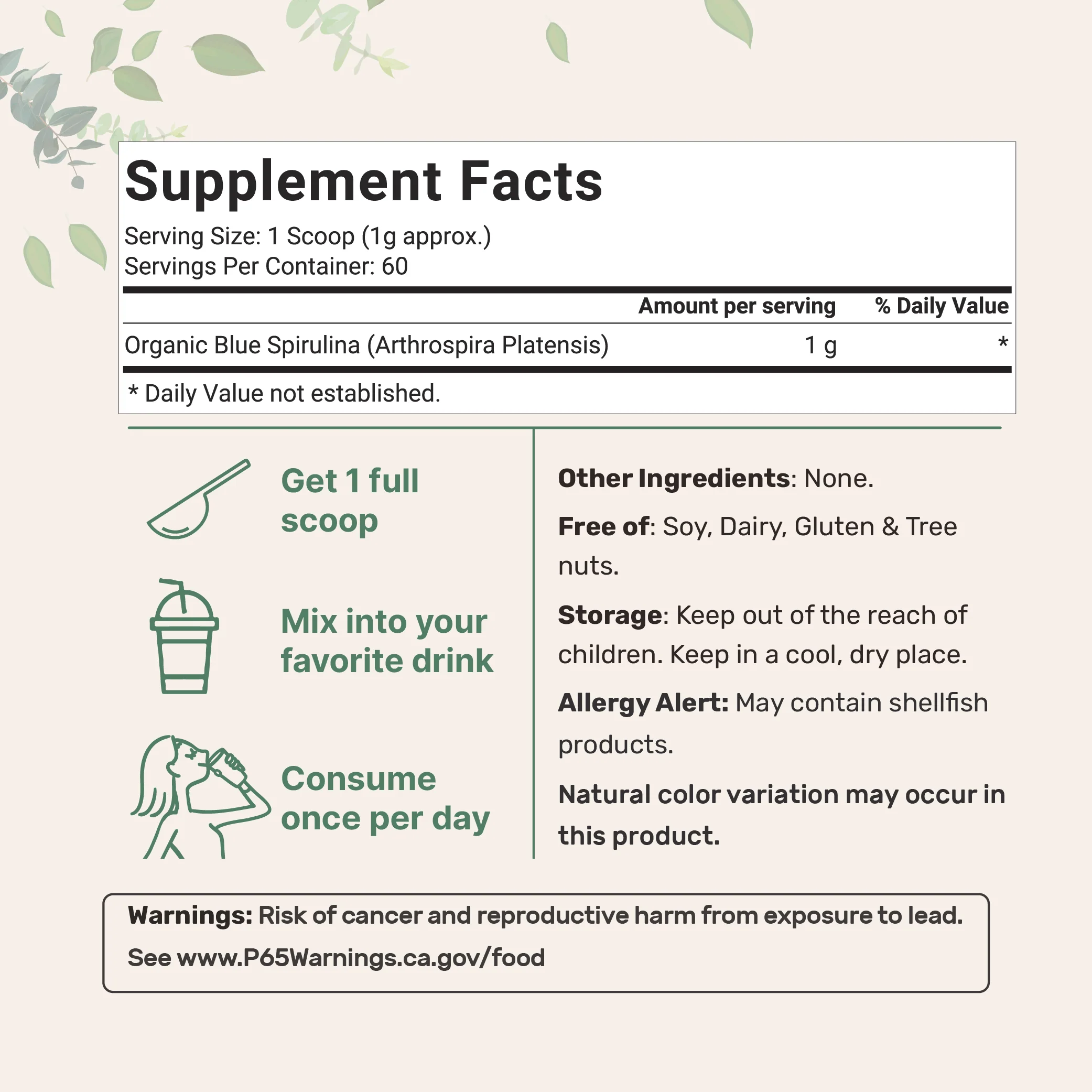 Micro Ingredients Organic Blue Spirulina Powder (Phycocyanin Extract) - No Fishy Smell, 100% Vegan Protein from Blue-Green Algae - Image 2