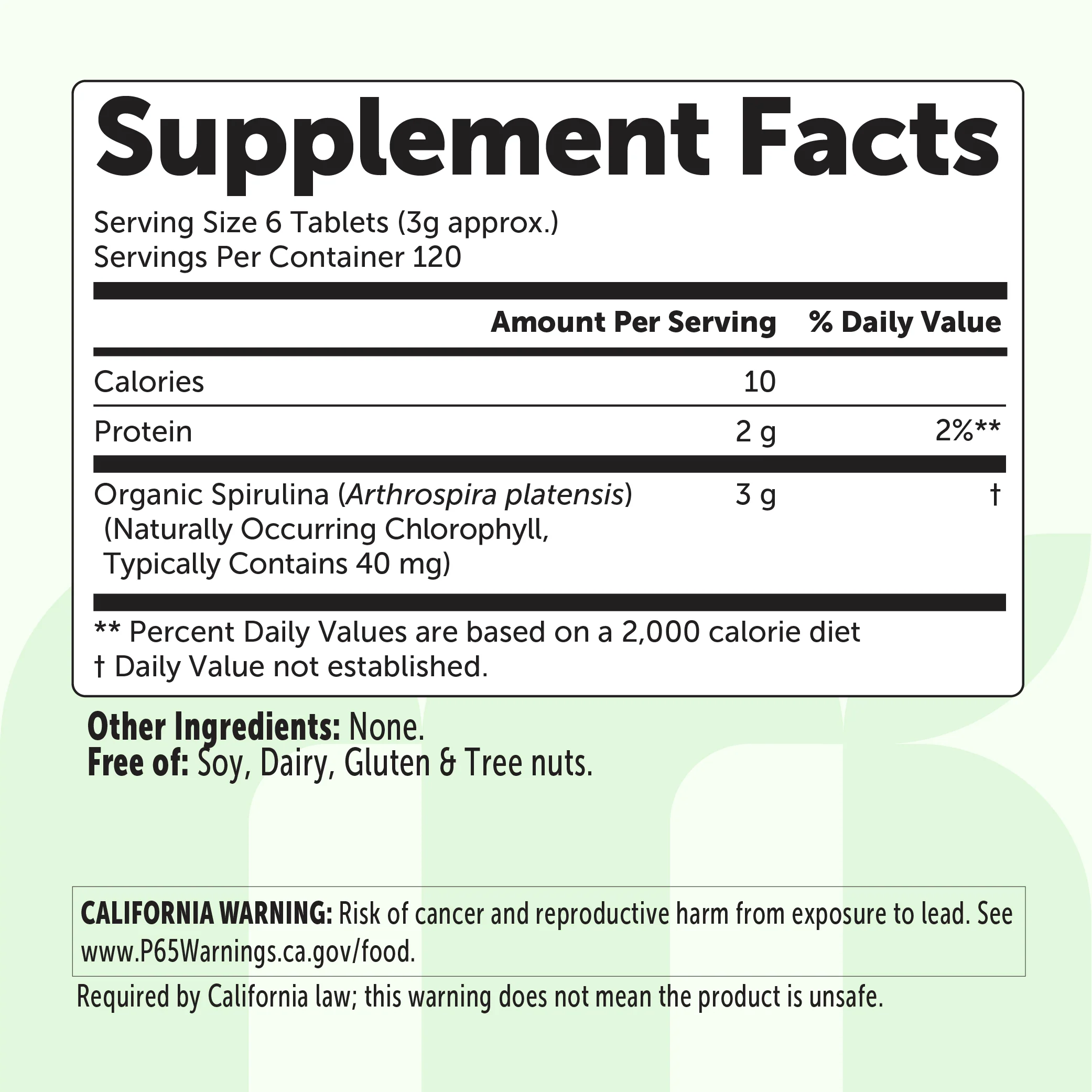 Micro Ingredients Organic Spirulina Tablets 720 Counts - Image 2