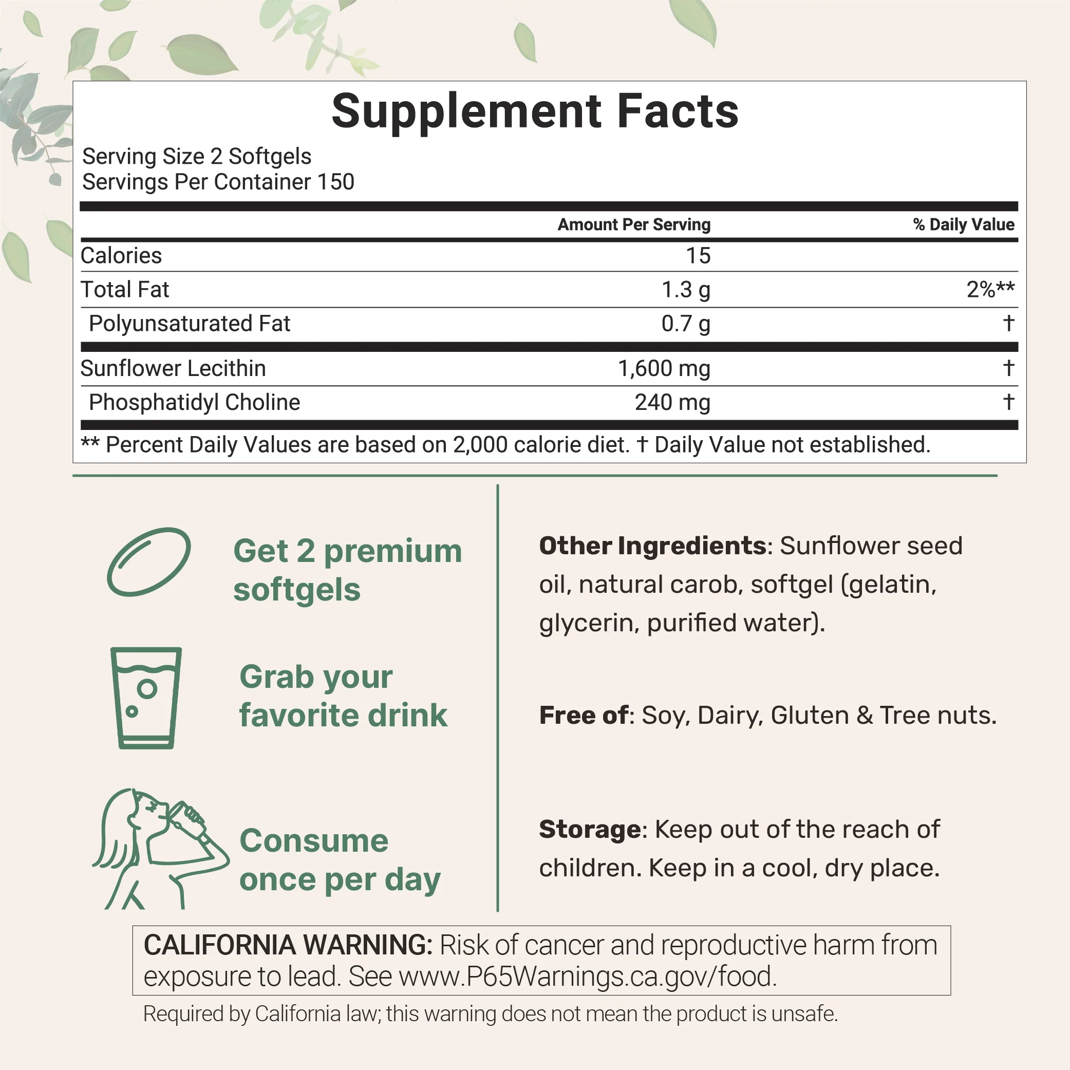 Micro Ingredients Organic Sunflower Lecithin Powder / Softgels - Image 7