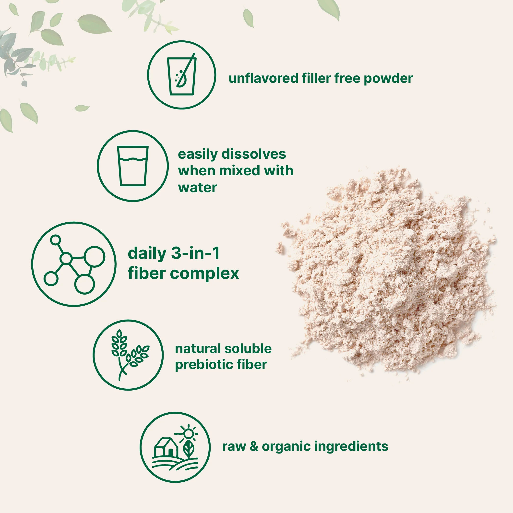 Micro Ingredients Organic Triple Fiber Powder, 2lb - Image 3