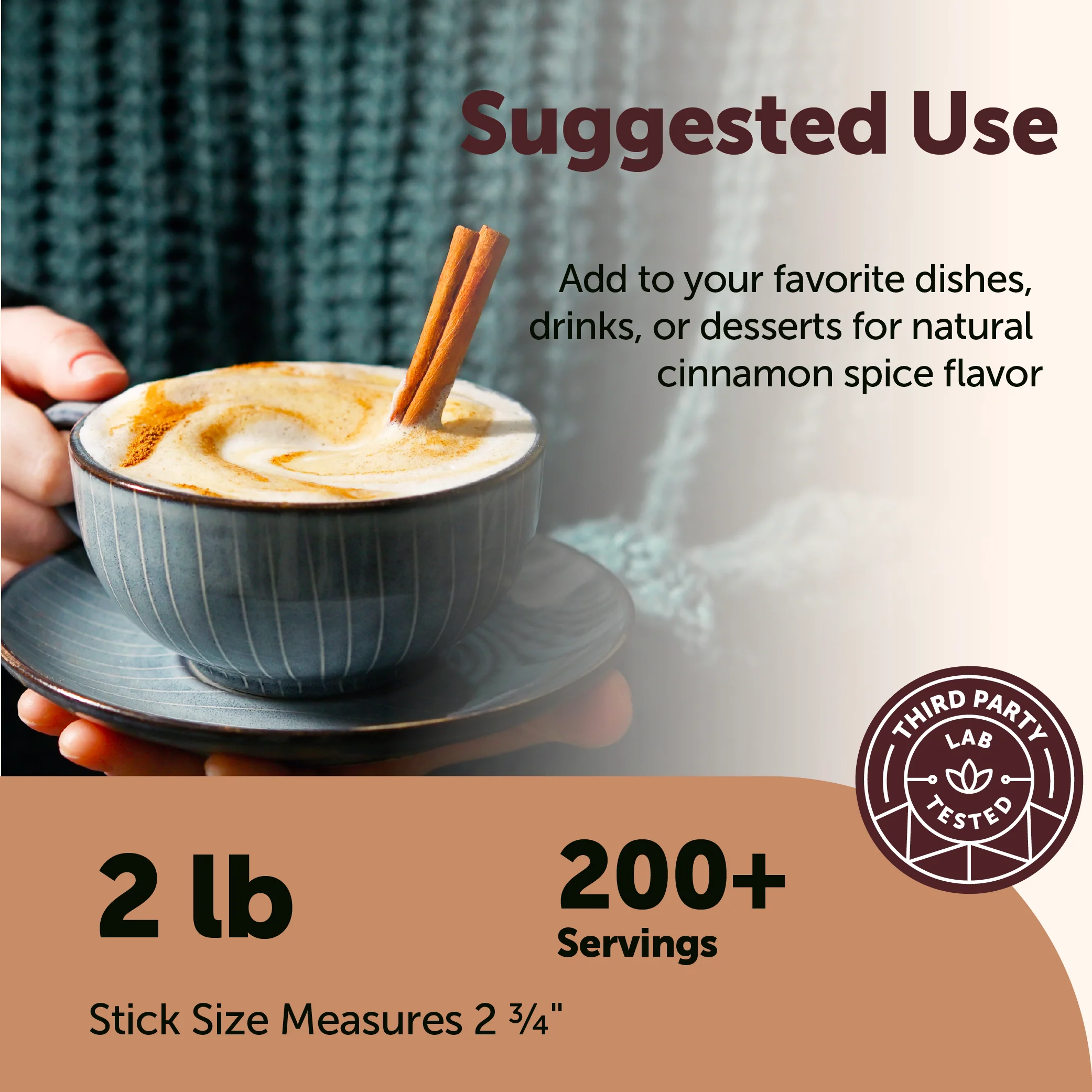 Micro Ingredients Organic Whole Cinnamon Sticks, 2LB - Image 5