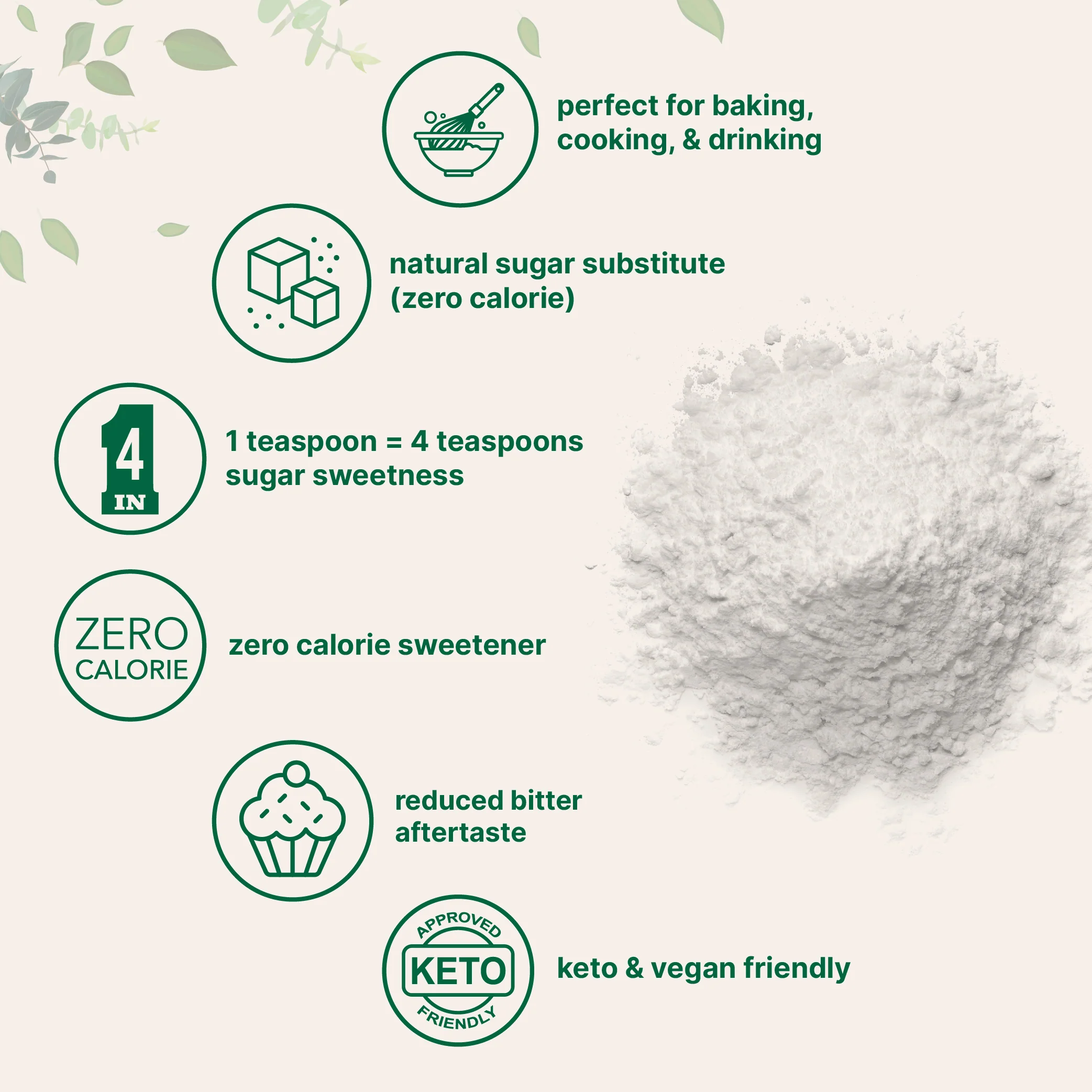 Micro Ingredients Stevia Sweetener Powder with Plant-based Erythritol, 4 Pounds - Image 3