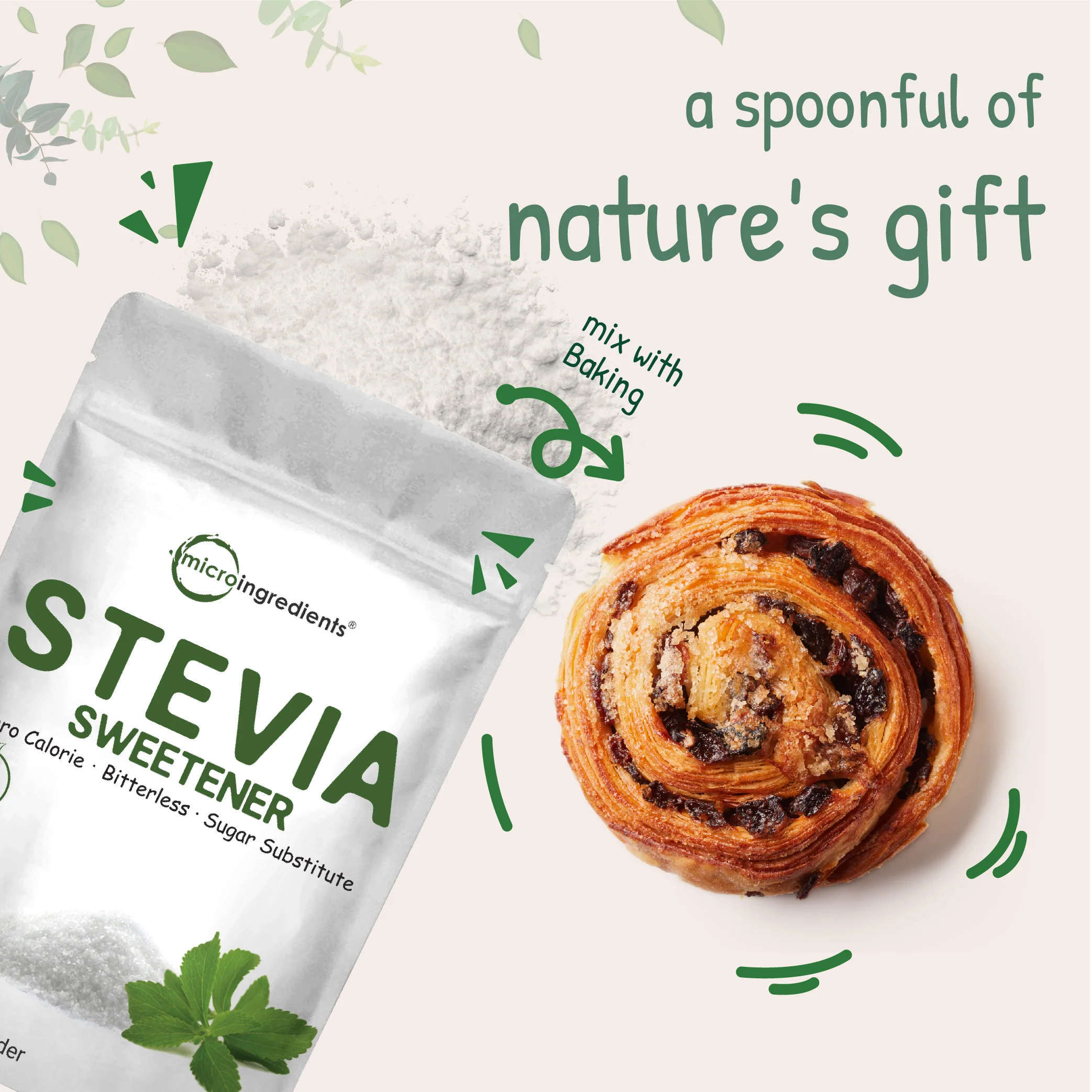 Micro Ingredients Stevia Sweetener Powder with Plant-based Erythritol, 4 Pounds - Image 5