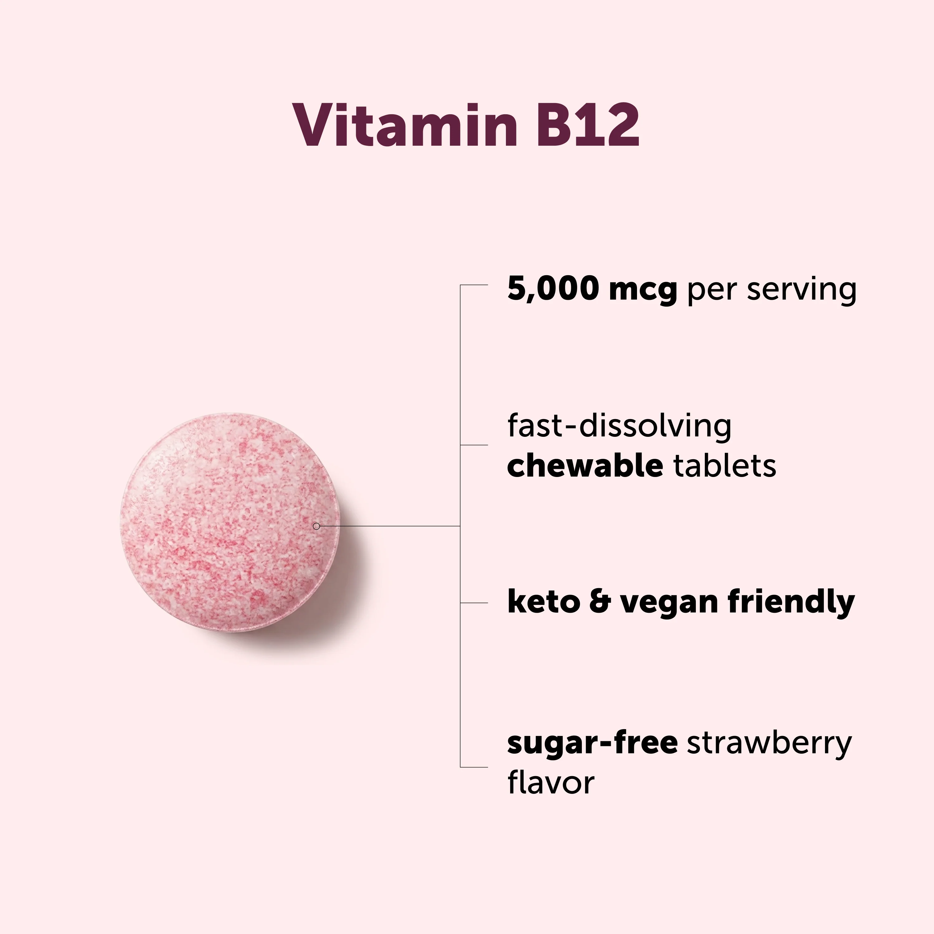 Micro Ingredients Vitamin B12 5000mcg | Methyl B12 Active Form – 240 Chewable Tablets - Image 4