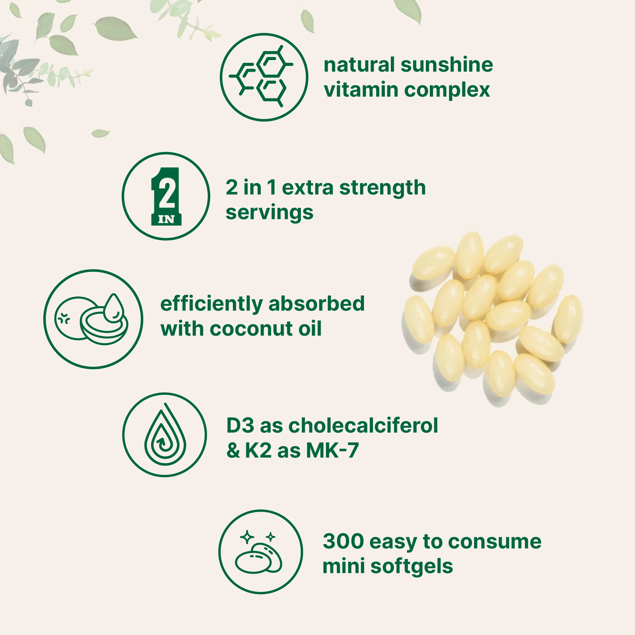 Micro Ingredients Vitamin D3 K2 Supplement Softgels - Image 4